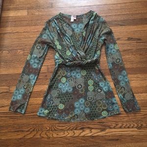 Sweet Pea Cross-over draped neckline top